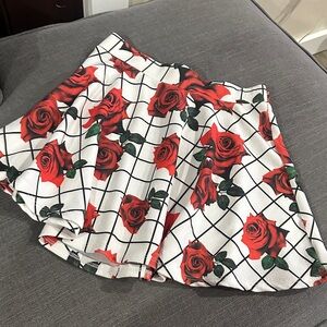 a'gaci Red Rose Skater Skirt